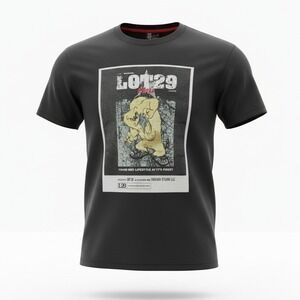 Vintage Lot 29 Looney Tunes Tweety Bird Graphic T-Shirt Black Gold Foil Mens L